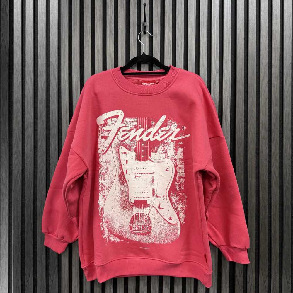 Fender - Distressed Guitar Sweater/trui - Roze